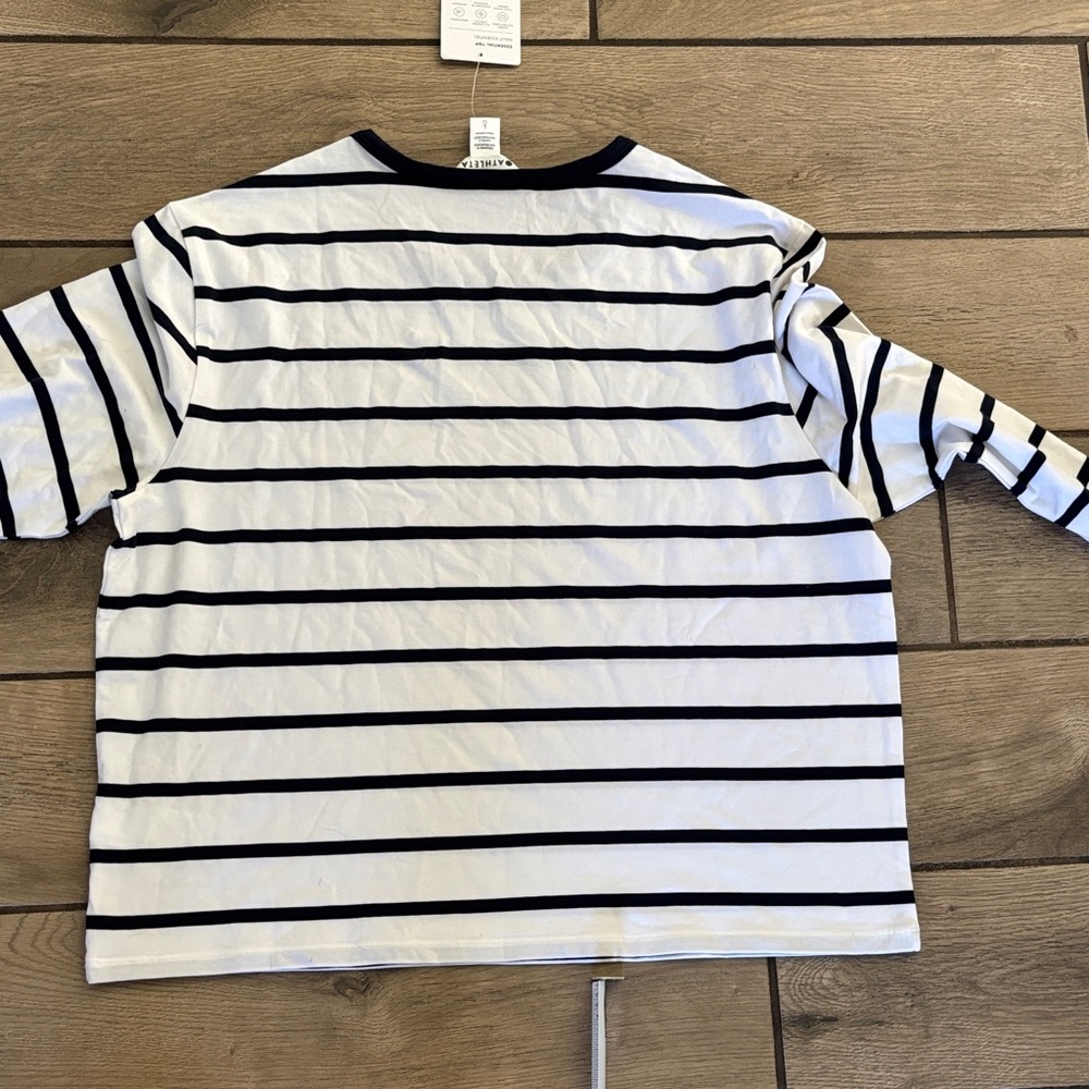 Athleta Long Sleeve Tee - Navy and White Stripes - Picture 11 of 11